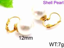 SS Shell Pearl Earrings