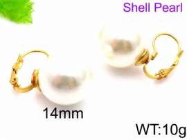 SS Shell Pearl Earrings