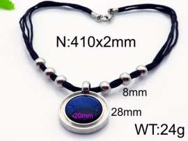Stainless Steel Stone & Crystal Necklace