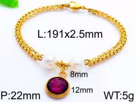 Stainless Steel Stone Bracelet