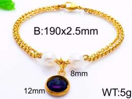 Stainless Steel Stone Bracelet