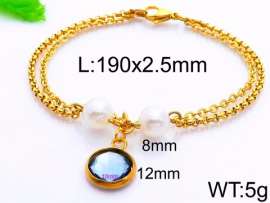 Stainless Steel Stone Bracelet