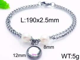 Stainless Steel Stone Bracelet