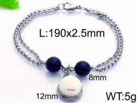 Stainless Steel Stone Bracelet