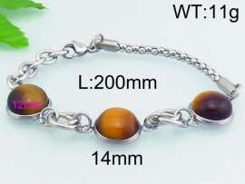 Stainless Steel Stone Bracelet