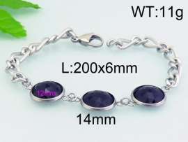 Stainless Steel Stone Bracelet
