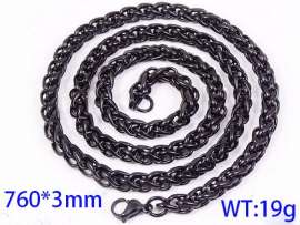 Stainless Steel Black-plating Necklace