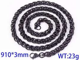 Stainless Steel Black-plating Necklace
