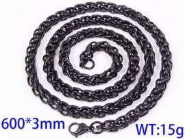 Stainless Steel Black-plating Necklace