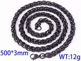 Stainless Steel Black-plating Necklace