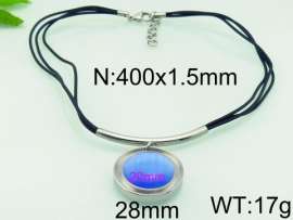 Stainless Steel Stone & Crystal Necklace
