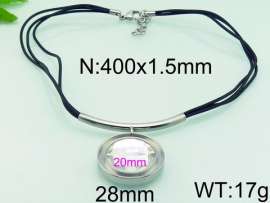 Stainless Steel Stone & Crystal Necklace