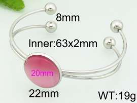 Stainless Steel Stone Bangle