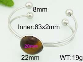 Stainless Steel Stone Bangle