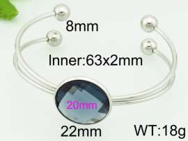 Stainless Steel Stone Bangle