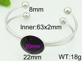 Stainless Steel Stone Bangle