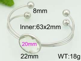 Stainless Steel Stone Bangle