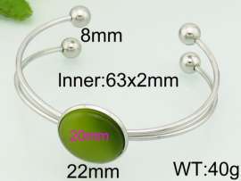 Stainless Steel Stone Bangle