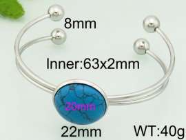 Stainless Steel Stone Bangle