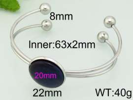 Stainless Steel Stone Bangle