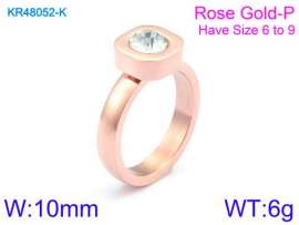 Stainless Steel Stone&Crystal Ring