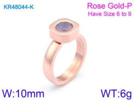 Stainless Steel Stone&Crystal Ring