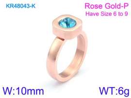 Stainless Steel Stone&Crystal Ring
