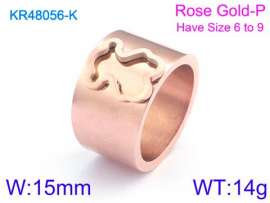 Stainless Steel Rose Gold-plating Ring