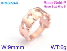 Stainless Steel Rose Gold-plating Ring