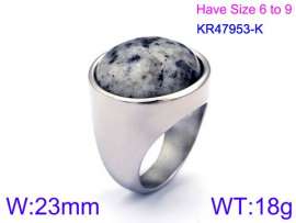 Stainless Steel Stone&Crystal Ring