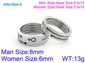 Stainless Steel Lover Ring