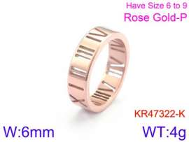 Stainless Steel Rose Gold-plating Ring