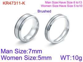 Stainless Steel Lover Ring