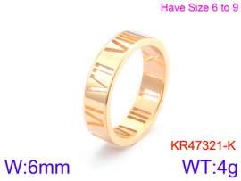 Stainless Steel Gold-plating Ring