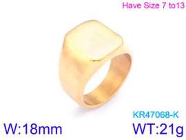 Stainless Steel Gold-plating Ring