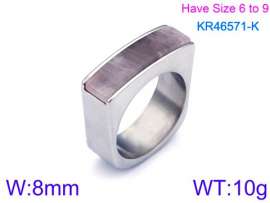 Stainless Steel Stone&Crystal Ring