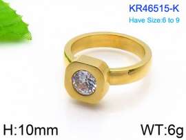 Stainless Steel Stone&Crystal Ring