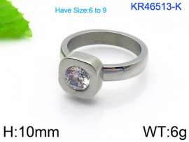 Stainless Steel Stone&Crystal Ring