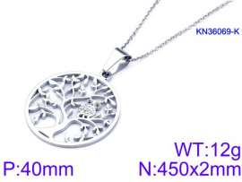 Stainless Steel Stone Necklace