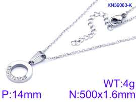 Stainless Steel Stone Necklace