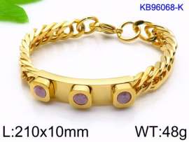 Stainless Steel Stone Bracelet