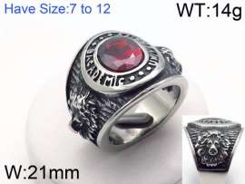 Stainless Steel Stone&Crystal Ring