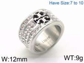 Stainless Steel Stone&Crystal Ring