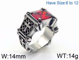 Stainless Steel Stone&Crystal Ring