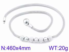 Stainless Steel Stone & Crystal Necklace