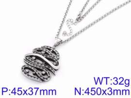 Stainless Steel Stone & Crystal Necklace