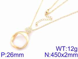 Stainless Steel Stone & Crystal Necklace