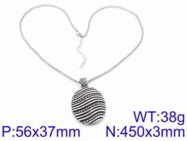 Stainless Steel Stone & Crystal Necklace