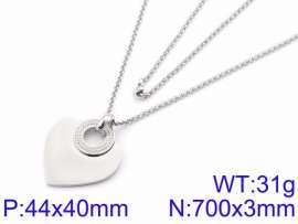 Stainless Steel Stone & Crystal Necklace