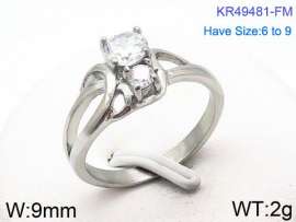 Stainless Steel Stone&Crystal Ring